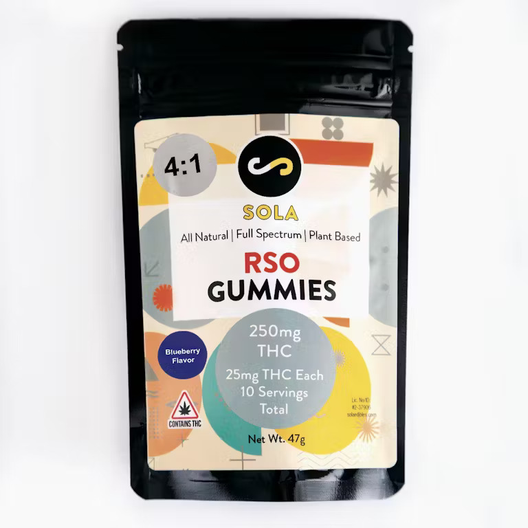 Sola - 250mg RSO 4:1 Grape Flavor Gummies