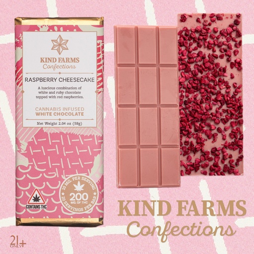 Kind Farms - 300mg Raspberry Cheesecake Bar